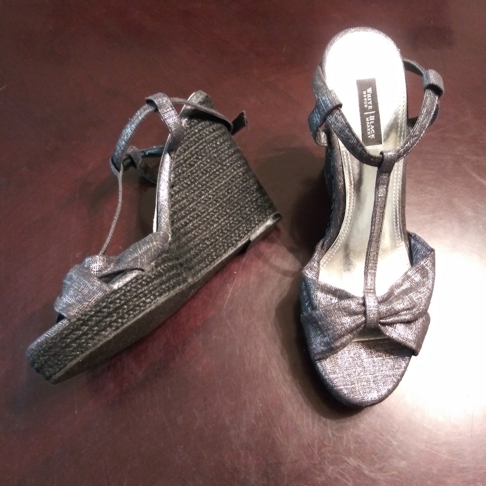 White House Black Market Metallic Silver/Gray